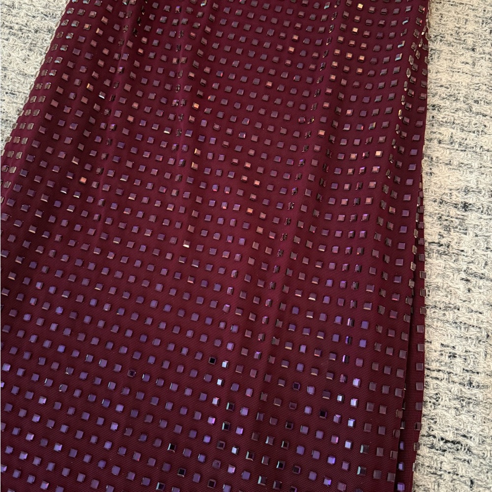 Meshki Pam Square Diamante Maxi Dress - Berry - Picture 6 of 8
